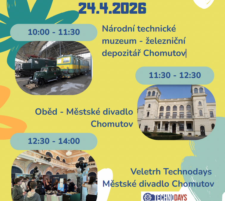24.4.2026, Exkurze německých žáků do Národní technické muzeum – železniční depozitář Chomutov+ Veletrh Technodays